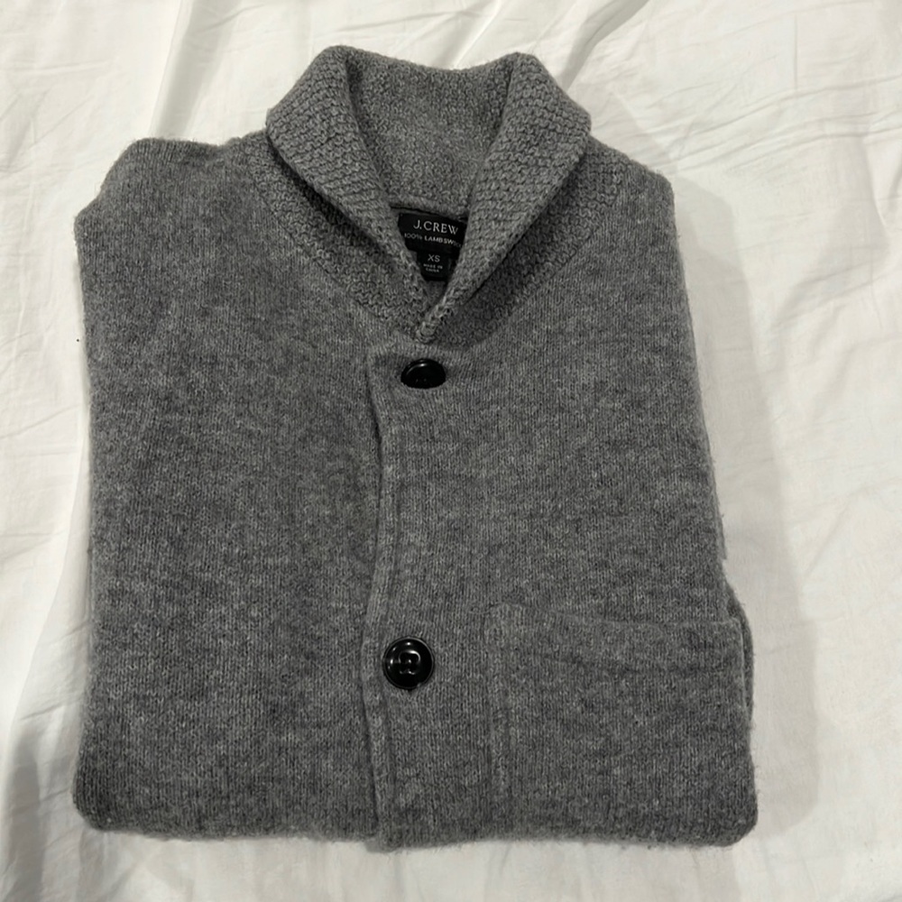 J.Crew Lambswool shawl collar sweater